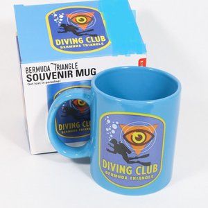 Bermuda Triangle Souvenir Coffee Mug Diving Club, Scuba Swimming Novelty mug New